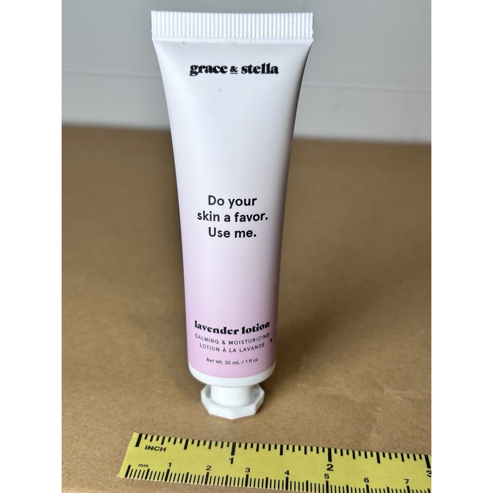 GRACE & STELLA Lavender Lotion 1oz, Calming and Moisturizing, New, Sealed
